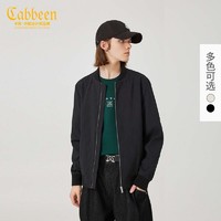 Cabbeen 卡宾 男装LOGO刺绣夹克外套春秋款格子肌理上衣A