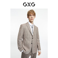 GXG 格纹西装外套冬季新品商场同款正装系列英伦西服