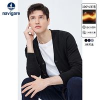 navigare 纳维凯尔 [纯羊毛]Navigare意大利小帆船秋季新款针织开衫男士休闲毛衣外套