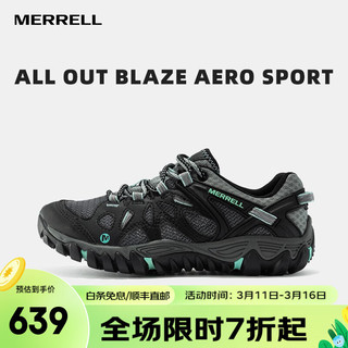 迈乐（Merrell）运动户外溯溪鞋ALL OUT BLAZE轻便透气耐磨防滑速干休闲鞋 J65022 黑（女款） 39