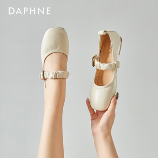 达芙妮（DAPHNE）平底玛丽珍鞋晚鞋2024春季新款女款羊皮软底鞋子法式单鞋 