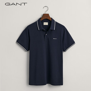 GANT甘特2024早春男士简约气质短袖POLO衫|2062034 93灰色 XL