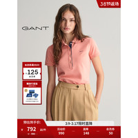 GANT甘特2024春季女士简约纯色短袖polo衫4200828 624桃红色 M