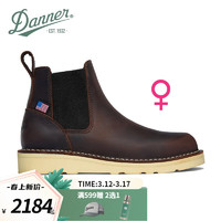 DANNER 都市户外休闲Bull Run Chelsea女防滑耐磨中高帮工装靴 15482棕咖 女 M版 37.5