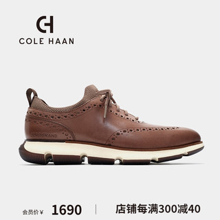 colehaan/歌涵 男鞋牛津鞋 24年春季布洛克雕花休闲皮鞋男C38898 深褐色-C38898 44