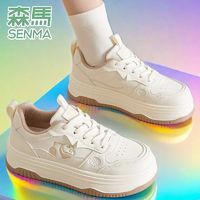 Semir 森马 官方旗舰店运动鞋女2024新款洋气软底小白鞋时尚百搭超软板鞋