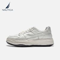 NAUTICA 诺帝卡 男鞋子2024春秋款透气小白鞋男士运动休闲百搭板鞋