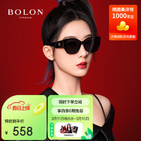 BOLON 暴龙 眼镜24年杨紫同款猫眼大框太阳镜防晒开车墨镜男女潮 BL3189C10 C10-酷感黑(偏光)