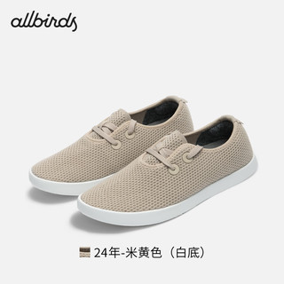 Allbirds Tree Skipper（）春桉树船鞋百搭休闲通勤透气男女鞋 24年-米黄色（白底） 42 男码（偏大）