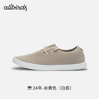 Allbirds Tree Skipper（）春桉树船鞋百搭休闲通勤透气男女鞋 24年-米黄色（白底） 36 女码