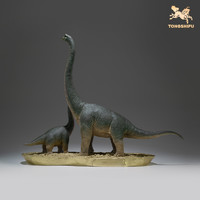 铜师傅 铜摆件《侏罗纪世界3》之腕龙 恐龙工艺品家居桌面装饰品