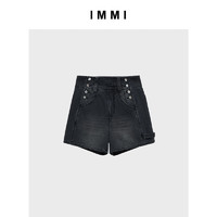 IMMI23夏季新品水洗牛仔双门襟短裤131SP023D 0