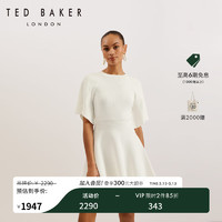 Ted Baker2024春季女士荷叶袖罗纹针织连衣裙274469 象牙色 3