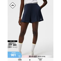 金林德伯格（J.Lindeberg）GOLF女士A字高腰褶间款时尚运动短裤524215009 PAF深黑蓝 160/64A/SR