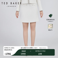 Ted Baker2024春季新款女士气质双口袋粗花呢半身裙C41025 0