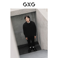 GXG 奥莱 22年男装时尚保暖分割设计宽松圆领可机洗毛线衫秋季新品