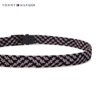 TOMMY HILFIGER24早春男装简约金属小标针扣式杂色织腰带AM0AM12051 多色拼色DW6 1个 105cm