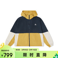 卡帕（Kappa）防风衣男防泼水2024撞色休闲外套连帽长袖K0E32FJ71 铁青灰-1152 L