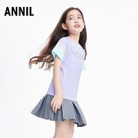 Annil 安奈儿 女童圆领短袖