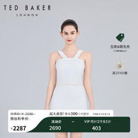 Ted Baker2024春季新款女士修身小香风V领背带连衣裙C41013 0