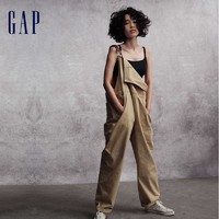 Gap 盖璞 女装秋季2023宽松阔腿工装风格背带裤773305户外休闲裤