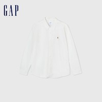 88VIP：Gap 盖璞 男女装2024春季纯棉刺绣小熊logo长袖衬衫简约上衣890975