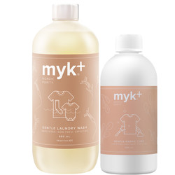 myk+ 洣洣 酵素洗衣液 980ml+柔顺剂500ml