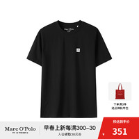 Marc O'Polo/MOP春季logo印花基本款短袖T恤男士 黑色990 XS