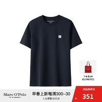 Marc O'Polo/MOP春季logo印花基本款短袖T恤男士 黑藏青898 S