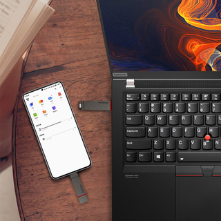 ThinkPlus联想 1TB双接口固态u盘高达430MB/S usb/type-c手机高速大容量办公优盘TU200Pro