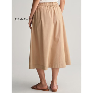 GANT甘特2024春季女士休闲纯色半身裙4400115 248卡其色 38
