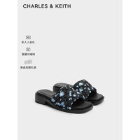 CHARLES&KEITH24春铆钉印花方头外穿拖鞋女SL1-71900004 Multi综合色 38