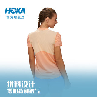 HOKA ONE ONE女款春夏专业跑步短袖T AIROLITE RUN SHORT SLEEVE 木瓜色 XS