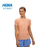 HOKA ONE ONE女款春夏专业跑步短袖T AIROLITE RUN SHORT SLEEVE 木瓜色 M