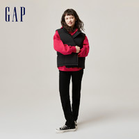 Gap 盖璞 女装冬季2023新款LOGO高领宽松羽绒背心720916保暖马甲