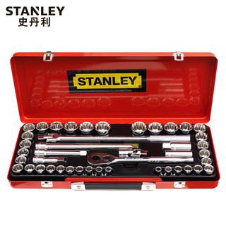 史丹利（STANLEY）43件套12.5mm系列公英制组套 大飞扳手套筒接杆89-509-22