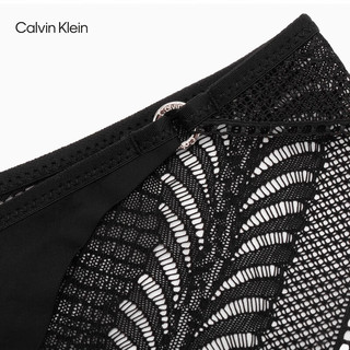 Calvin Klein内衣24春夏女士性感蕾丝比基尼内裤QF7549AD UB1-太空黑 XS