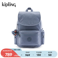 凯普林 kipling男女款轻便帆布包2024春季书包旅行包双肩背包|EZRA系列 EZRA-奶油灰