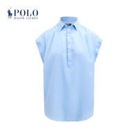 RALPH LAUREN 拉夫劳伦 女士宽松亚麻套头衬衫 RL25522 浅蓝色 XS