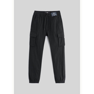 HOLLISTER24春夏时尚百搭工装风束脚裤休闲裤男 KI330-4008 黑色 XL (180/98A)