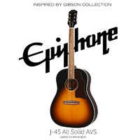 Epiphone 民谣木吉他大师全单Masterbilt J-45 AVS 复古日落色渐变易普锋