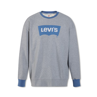 Levi's李维斯男士圆领卫衣休闲上衣时尚潮流易穿搭 灰色 M