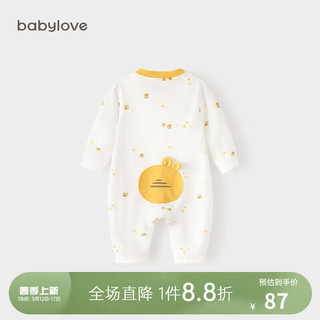 Babylove 婴儿连体衣大PP哈衣纯棉春秋款宝宝爬服新生儿衣服秋装 蜜蜂飞飞 80cm