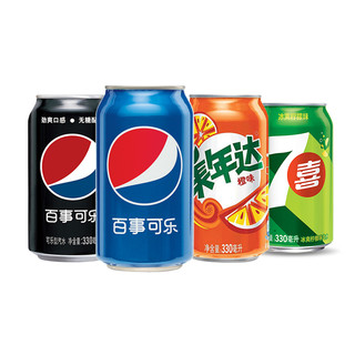 Pepsi百事可乐7喜美年达碳酸饮料多口味330ml*18多口味