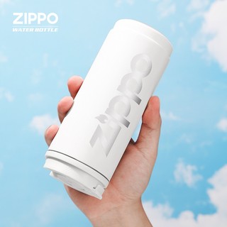 ZIPPO 之宝 高颜值保温杯男女便携咖啡杯不锈钢杯子水杯 黑武士 420ml
