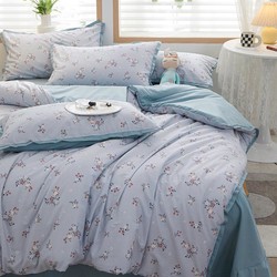 BLISS 百丽丝 水星集团出品100%全棉舒适透气四件套双版设计床单被套套件