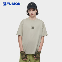 fila斐乐fusion斐乐潮牌男子短袖t恤2024夏季宽松纯棉t