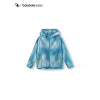 巴拉巴拉功能运动24夏防泼水晴雨两用轻薄透气皮肤衣【bp】 蓝白色调00381 150cm