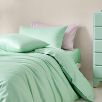罗莱生活 LUOLAI 家纺 纯棉被套 嫩菊青 150*215cm