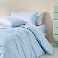 罗莱生活 LUOLAI 家纺 纯棉被套 晴山蓝 150*215cm